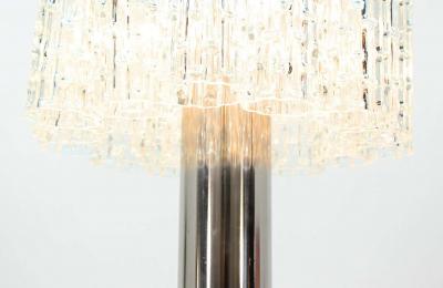 Doria Leuchten Mid Century Chrome Murano Table Lamp by Doria Leuchten