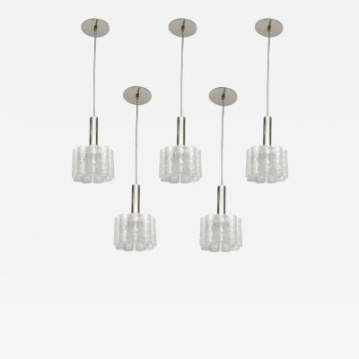 Doria Leuchten Murano Glass Tube Pendants