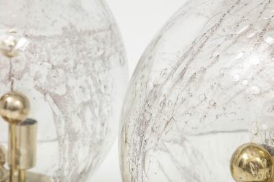 Doria Leuchten Pair of 1970s Large Sputnik Murano Glass Table Lamps by Doria