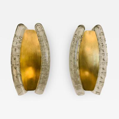 Doria Leuchten Pair of German Doria Murano 1960s Wall Lamps