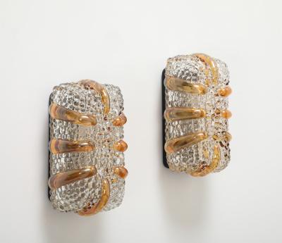 Doria Leuchten Scandinavian Modern Art Glass Sconces