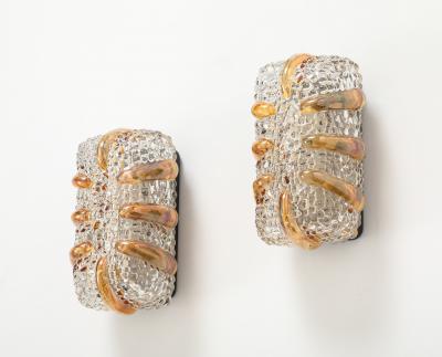 Doria Leuchten Scandinavian Modern Art Glass Sconces