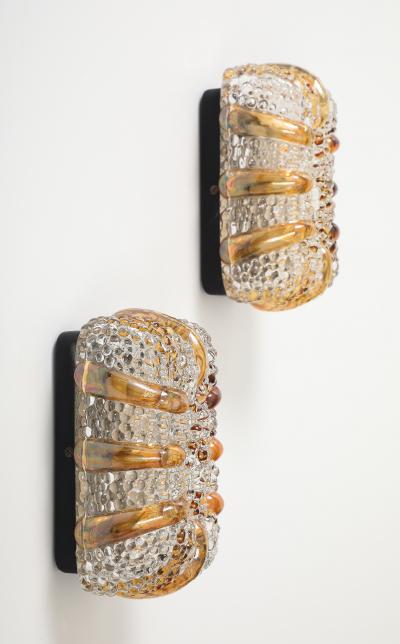 Doria Leuchten Scandinavian Modern Art Glass Sconces