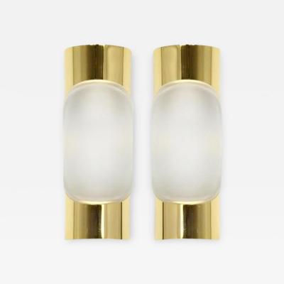 Doria Leuchten Set of Brass Sconces by Doria Leuchten Germany 1960s