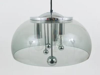 Doria Midcentury Space Age Globe Pendant Lamp Germany 1970s