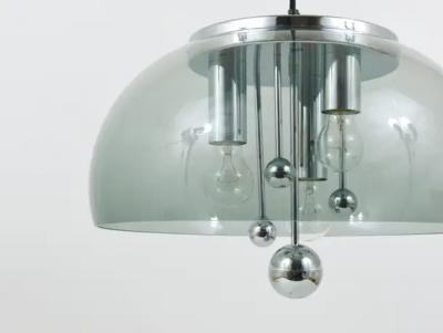 Doria Midcentury Space Age Globe Pendant Lamp Germany 1970s