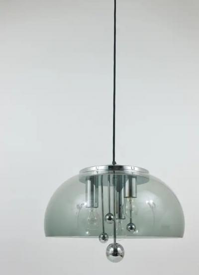 Doria Midcentury Space Age Globe Pendant Lamp Germany 1970s
