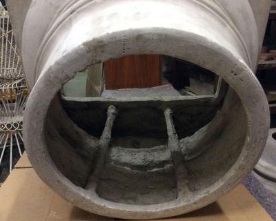 Doric capital in plaster France end of the XIXth century