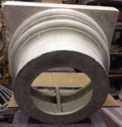 Doric column base in plaster France end of XIXth century