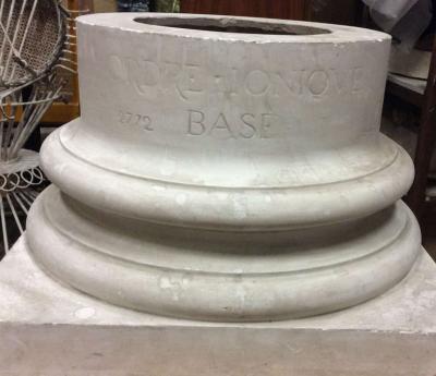 Doric column base in plaster France end of XIXth century