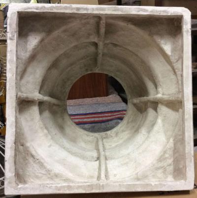 Doric column base in plaster France end of XIXth century