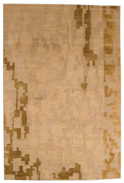 Doris Leslie Blau Collection AD4 Golden Beige and Brown Rug by Arthur Dunnam