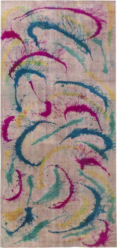 Doris Leslie Blau Collection Abstract Colorful Daliesque Handmde Wool Rug