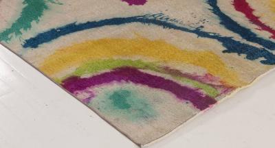 Doris Leslie Blau Collection Abstract Daliesque Blue Green White Yellow Pink Rug