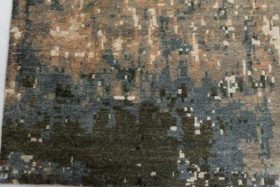 Doris Leslie Blau Collection Abstract Digital Age Handmade Wool and Silk Rug