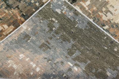 Doris Leslie Blau Collection Abstract Digital Age Handmade Wool and Silk Rug