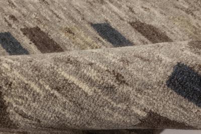 Doris Leslie Blau Collection Abstract Rug Beige Blue Brown Handmade Wool Rug