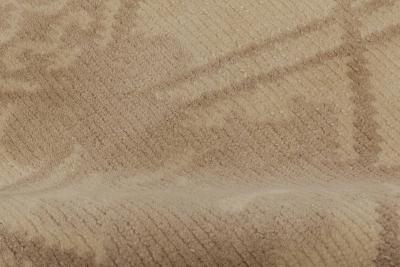 Doris Leslie Blau Collection Abstract Taupe and Beige Handmade Wool Rug