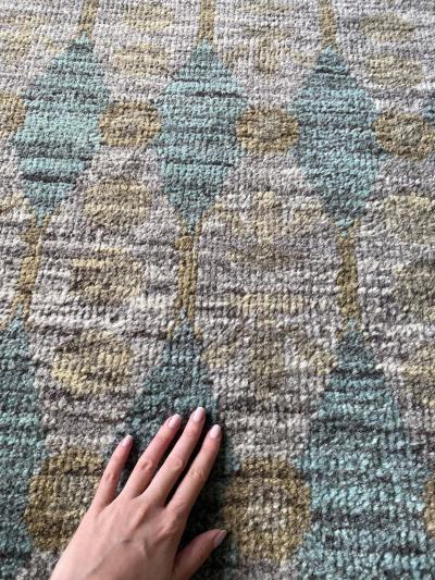 Doris Leslie Blau Collection Aegean Green Handmade Wool Rug by Bunny Williams
