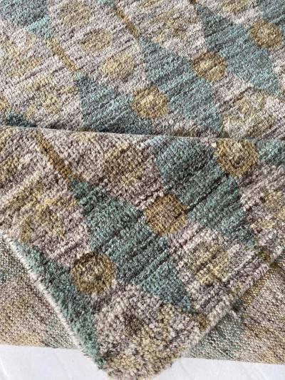 Doris Leslie Blau Collection Aegean Green Handmade Wool Rug by Bunny Williams