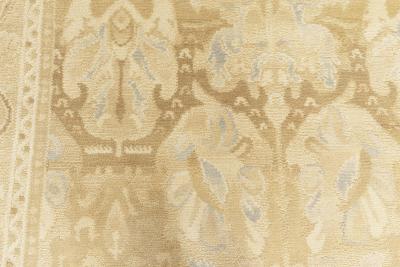 Doris Leslie Blau Collection Alhambra Design Beige and Blue Handmade Wool Rug