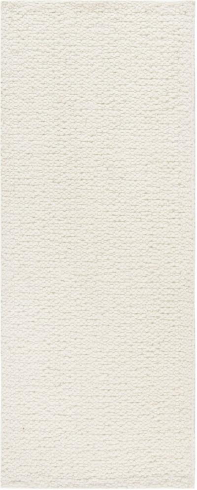 Doris Leslie Blau Collection Alpine White Handmade in Natural Lambswool Runner
