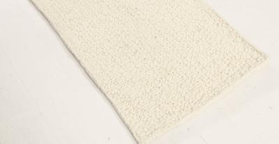 Doris Leslie Blau Collection Alpine White Handmade in Natural Lambswool Runner