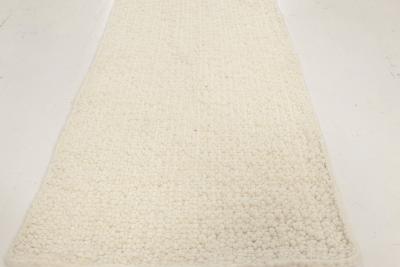 Doris Leslie Blau Collection Alpine White Handmade in Natural Lambswool Runner
