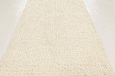 Doris Leslie Blau Collection Alpine White Handmade in Natural Lambswool Runner
