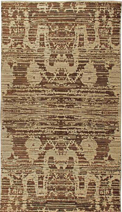 Doris Leslie Blau Collection Anatolia Traditiona Brown and Beige Wool Rug