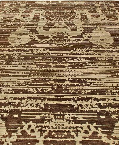 Doris Leslie Blau Collection Anatolia Traditiona Brown and Beige Wool Rug