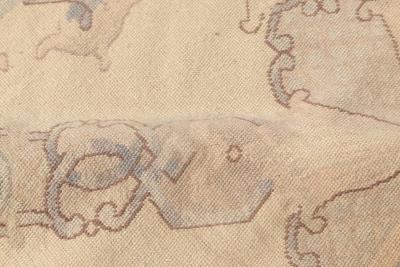 Doris Leslie Blau Collection Aubusson Design Beige Blue Needlework Rug