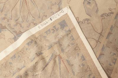 Doris Leslie Blau Collection Aubusson Design Beige Blue Needlework Rug