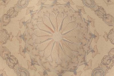 Doris Leslie Blau Collection Aubusson Design Beige Blue Needlework Rug