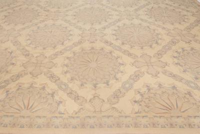 Doris Leslie Blau Collection Aubusson Design Beige Blue Needlework Rug
