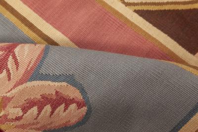 Doris Leslie Blau Collection Aubusson Design Rug in Blue Brown Green and Pink