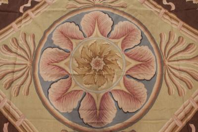 Doris Leslie Blau Collection Aubusson Design Rug in Blue Brown Green and Pink
