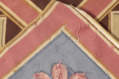 Doris Leslie Blau Collection Aubusson Design Rug in Blue Brown Green and Pink