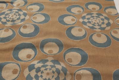 Doris Leslie Blau Collection Aubusson Style Blue Ivory Brown Bold Modern Rug