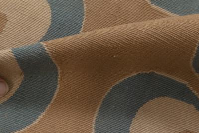 Doris Leslie Blau Collection Aubusson Style Blue Ivory Brown Bold Modern Rug