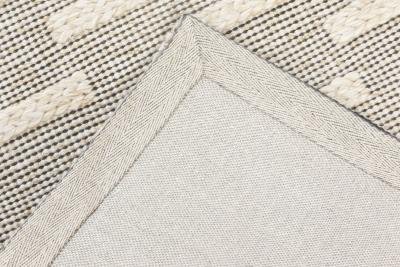 Doris Leslie Blau Collection Bauer Geometric Beige Black Handmade Wool Rug I