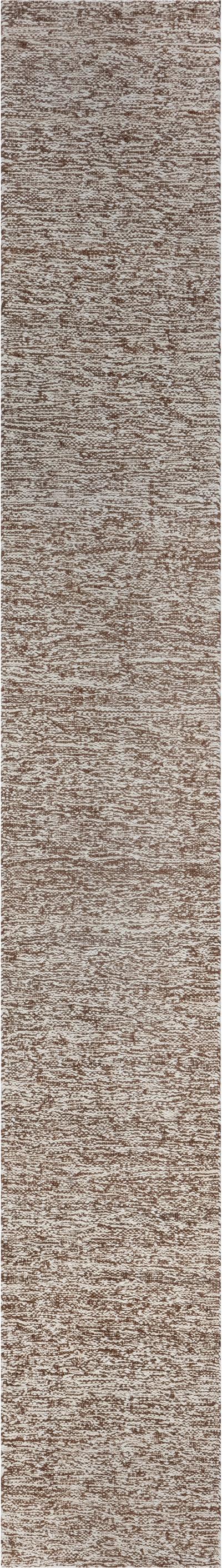 Doris Leslie Blau Collection Beige Brown Flat Weave Wool Runner