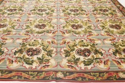 Doris Leslie Blau Collection Bessarabian Design Wool Rug in Green Fuchsia Red