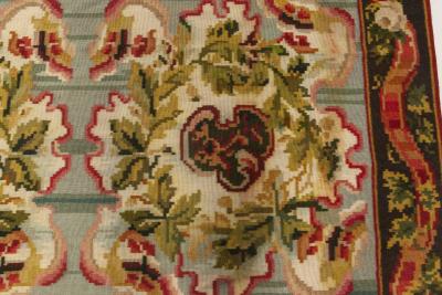Doris Leslie Blau Collection Bessarabian Design Wool Rug in Green Fuchsia Red