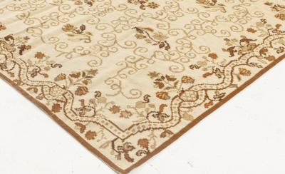 Doris Leslie Blau Collection Bessarabian Style White Beige Brown Wool Rug