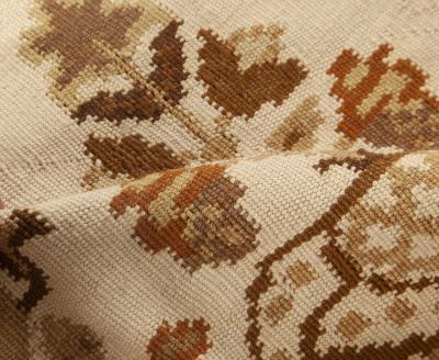 Doris Leslie Blau Collection Bessarabian Style White Beige Brown Wool Rug
