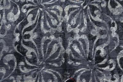 Doris Leslie Blau Collection Black and Gray Passion Flowers Rug