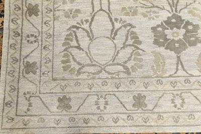 Doris Leslie Blau Collection Blue and Golden Beige Indian Inspired Design II Rug