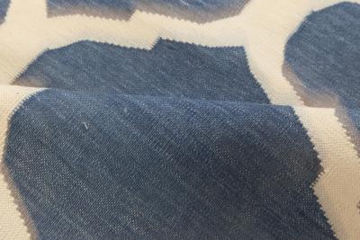 Doris Leslie Blau Collection Bold Indian Dhurrie Blue White Handmade Cotton Rug