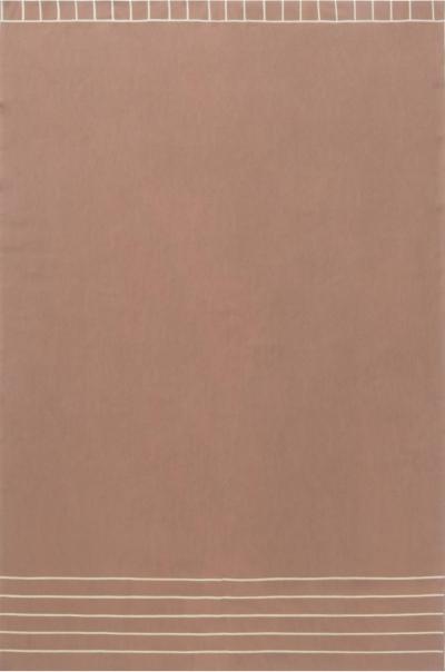 Doris Leslie Blau Collection Brown White Aubusson Design Rug by Diana Sawicki